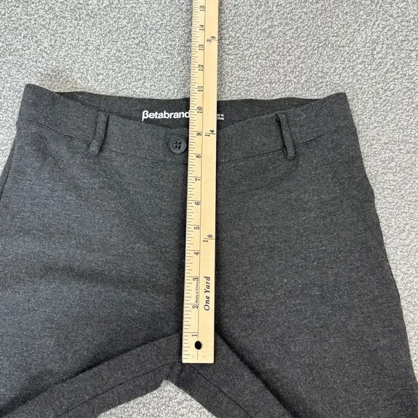 Betabrand Classic Straight Leg Yoga Dress Pants Gray‎ Small - Image 10