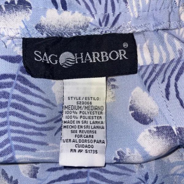 Sag Harbor Women's Blue Tropical Leaf Midi Skirt A-Line Casual Summer Vacation - Image 6