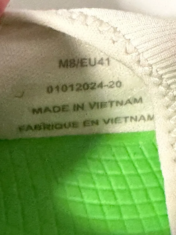 OOFOS Women's Slip-On Sneakers in Cream with Lime Green Accents - Image 5