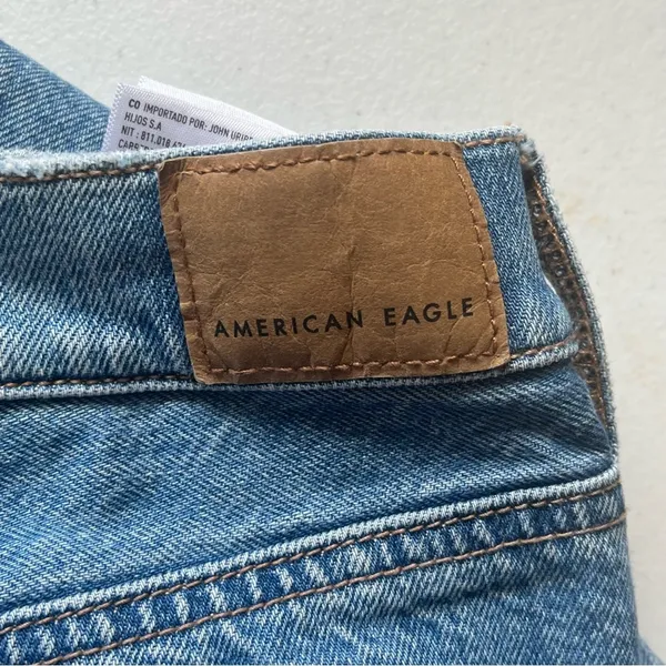 American Eagle Light Wash Distressed Flare Jean Size 12 Long - Image 6
