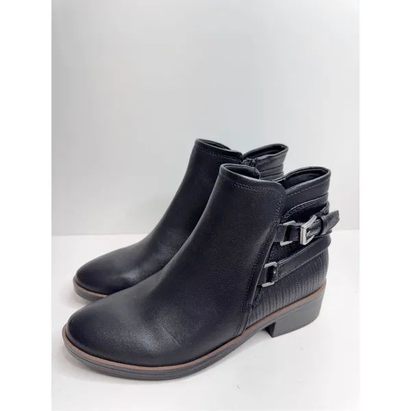 BareTraps Boots‎ Size 5.5 Black Ankle Booties Rider Style Block Heel NEW - Image 4