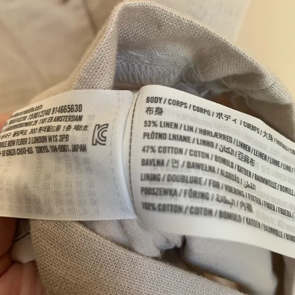 NWOT Abercrombie & Fitch Linen Cotton Dress Casual Cream Beige Women Size M - Image 4