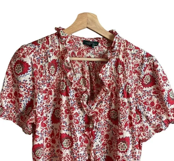 LRL paisley blouse Red Size M - Image 3