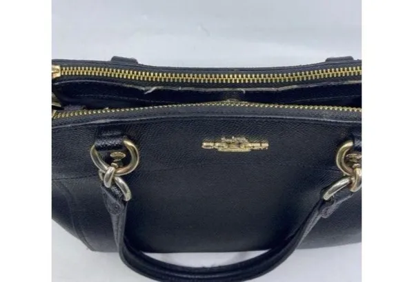 Coach Carryall Mini Brooke Light Goldblack Leather Cross Body Bag - Image 4