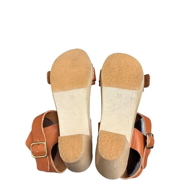 BRYR CLOGS Size 36 Tan - Image 8