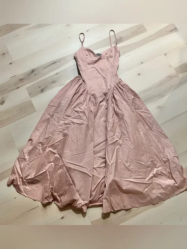 Babyboo NWT Women Medium Blush Soft Dusty Pink Balletcore Midi Princess Dress - Image 10