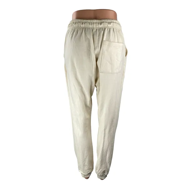 Spiezle Women's Cream Pineapple Rainbow High Rise Jogger Sweat Pants Size M - Image 4