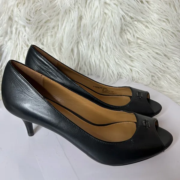 Coach Delilah Peep Toe Heel Size 8B. - Image 2