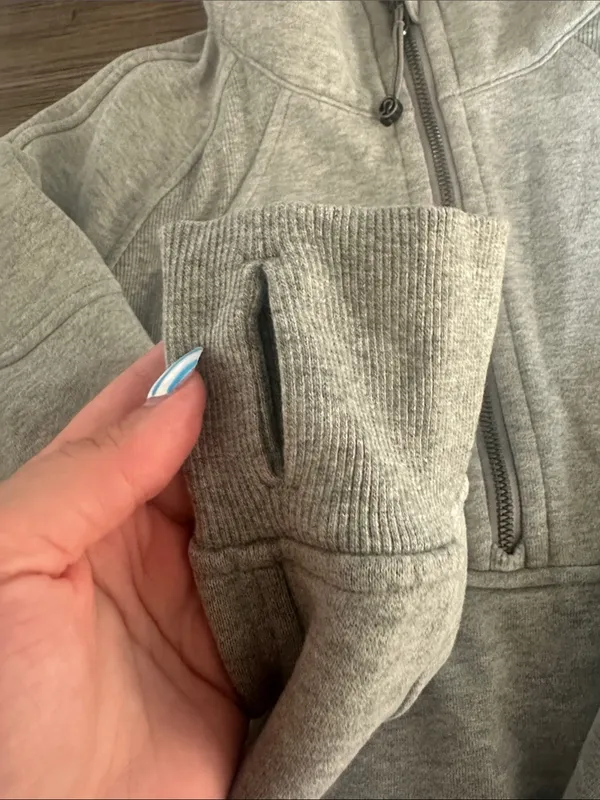 Lululemon Women’s Light Gray Scuba Half-Zip Hoodie - Image 7