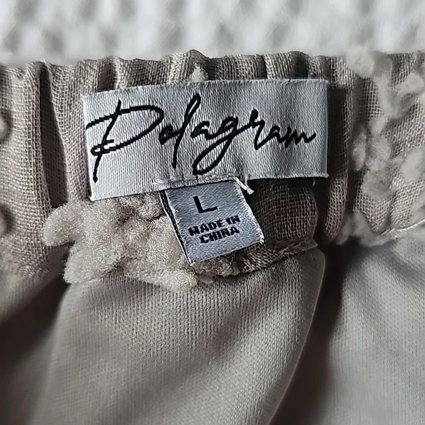 Polagram‎ -1925 Tulle Mesh Skirt Light Grey Midi Length Boho Balletcore Large - Image 6