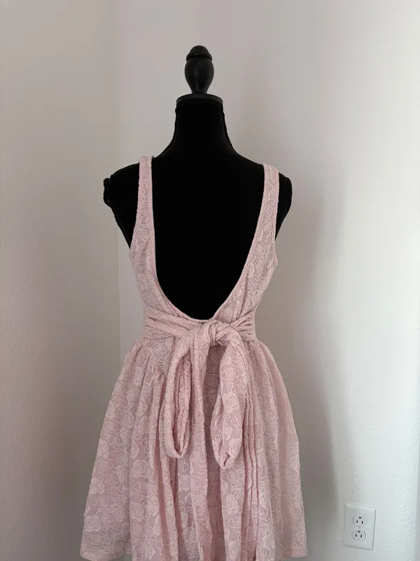 SheIn Pink Floral Dress - Image 2