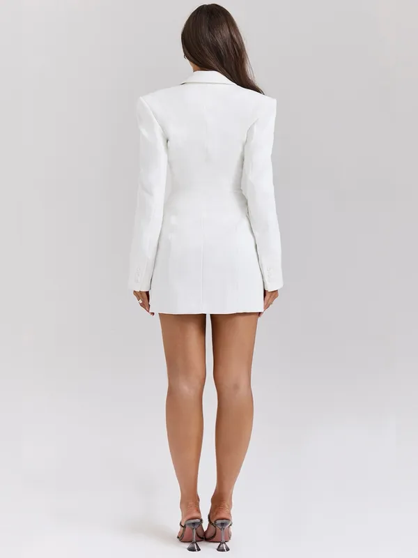 House of CB Amia White Blazer Mini Dress XS Tall - Image 7
