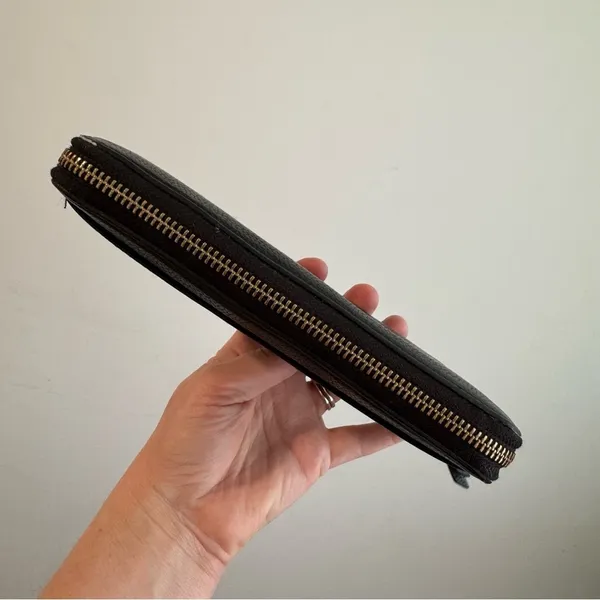 Kate Spade Large Black‎ Pebbled Leather Continental Sienne Logo Wallet - Image 3