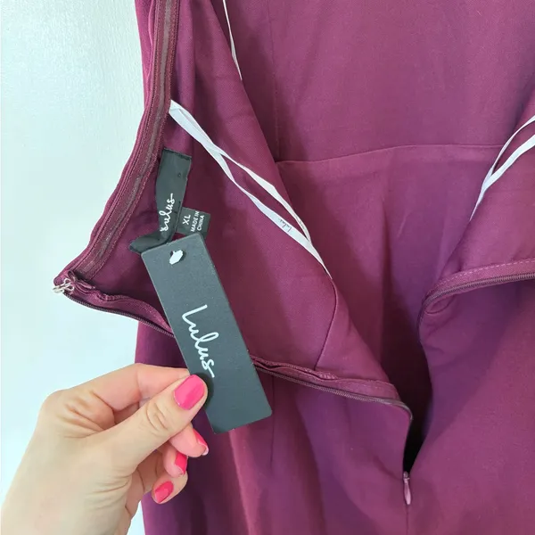 Lulus Sensational Beauty Plum Purple Strapless Maxi Dress size XL Formal Prom - Image 5