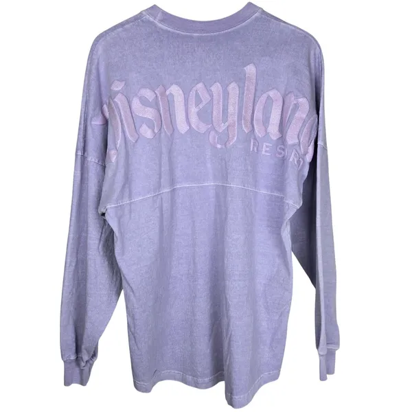 Disneyland Resort Spirit Jersey Purple Glitter Puff Print Shirt Small S - Image 2