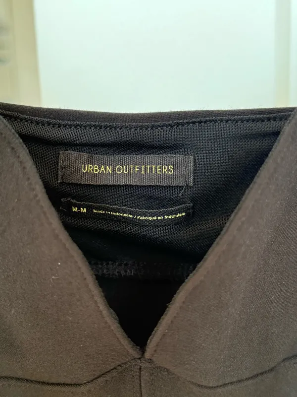 Urban Outfitters Ponte Textured Mini Black Dress- Size Medium - Image 5