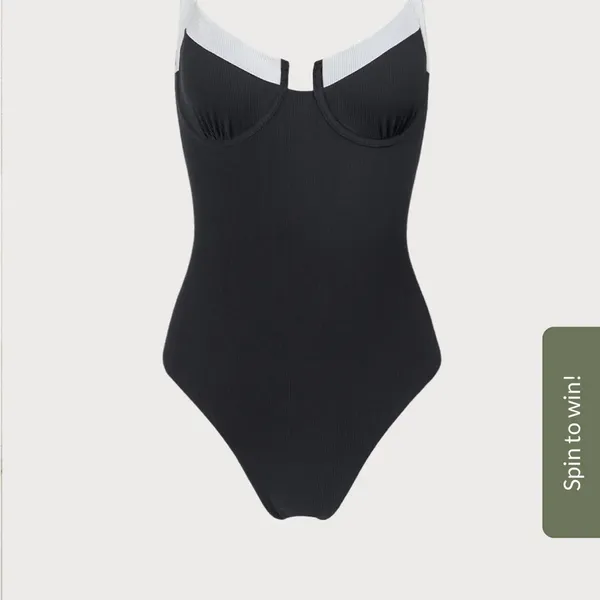 Berlook Contrast Trim Knotted One-Piece Swimsuit 47 - Image 6