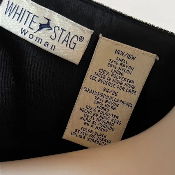 Holiday velour Christmas sweater contest White Stag Black Vest embroidered - Image 2
