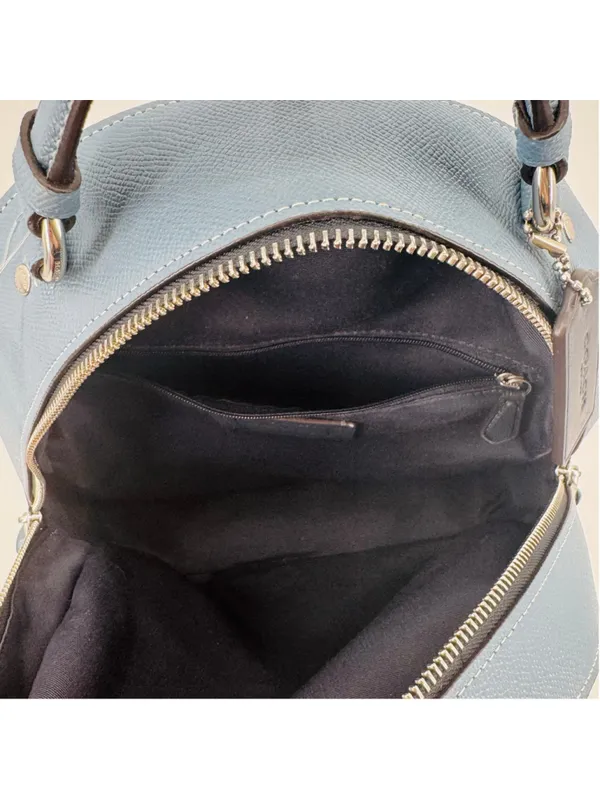 Coach CB872 Jordyn Backpack Crossgrain Leather Varsity Stripe Indigo - Image 5