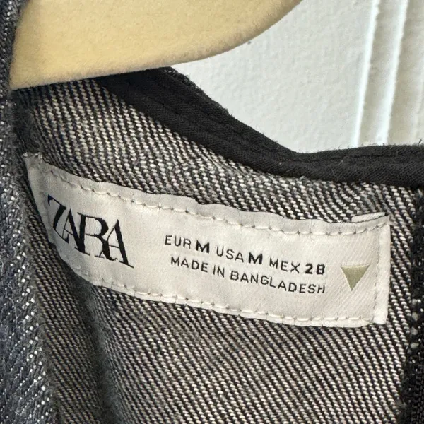 Zara Black Denim Side Cutout Mini Dress Sleeveless 3607/30/443 Size Medium - Image 7