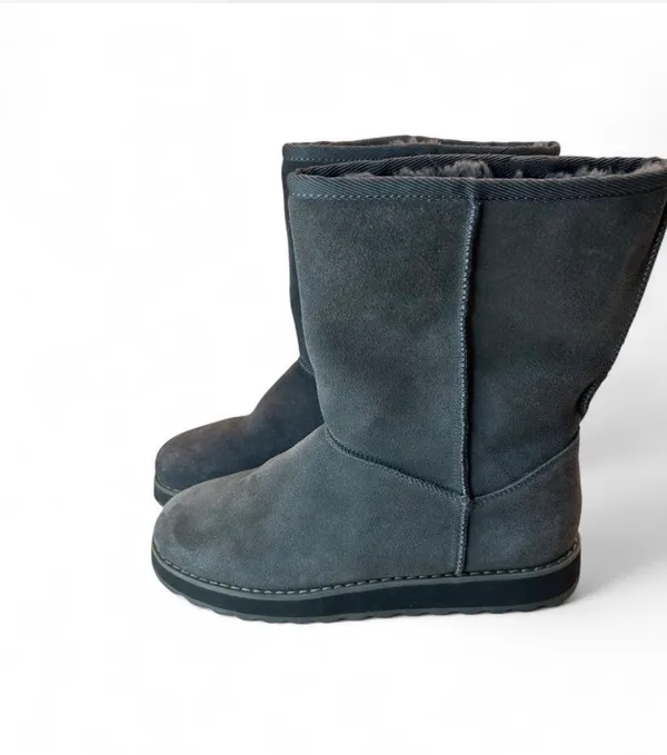 Skechers Keepsakes Women Shoes Black 7 Suede Leather Casual Comfort Boots - Image 2