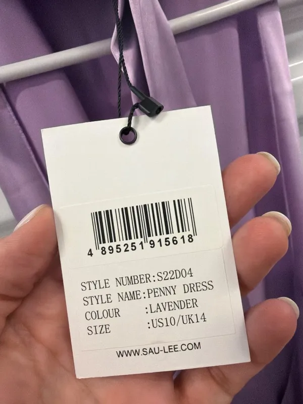 Sau Lee Penny Satin Mini Dress Lavender Womens Size 10 - Image 8