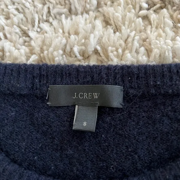 GUC J. CREW Bliss Wool Blend Navy Sweater - Image 6