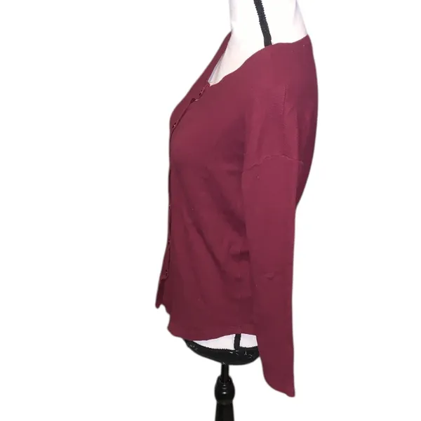 Wrangler Button-Up Top Waffle Knit Long Sleeve Western - Image 4