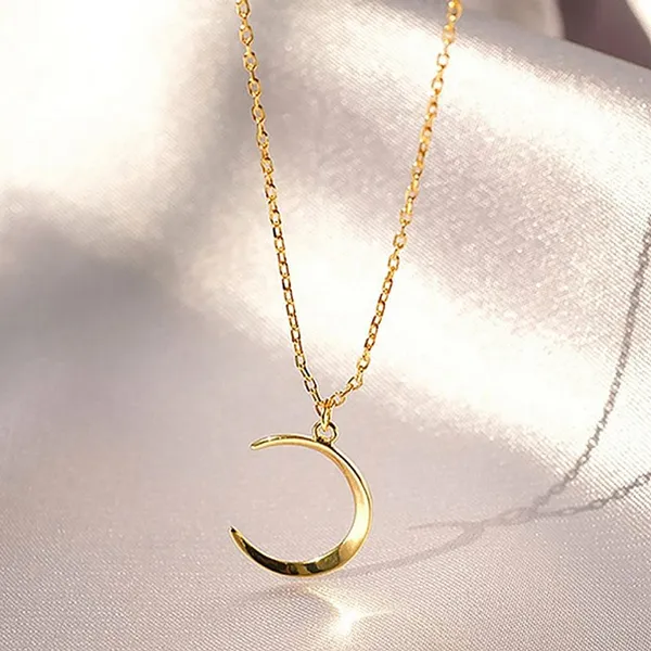 Boutique NWT Crescent Moon Necklace | Yellow‎ Gold Filled - Image 3