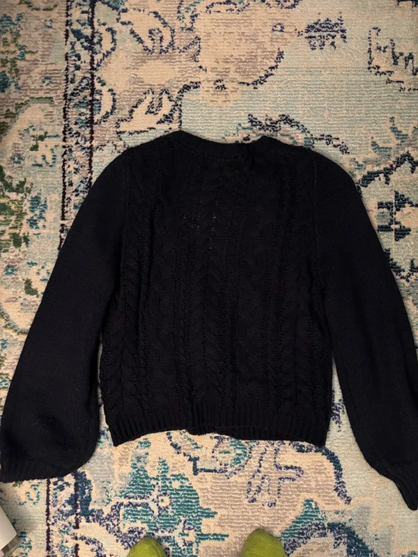 Navy Cardigan Black - Image 3