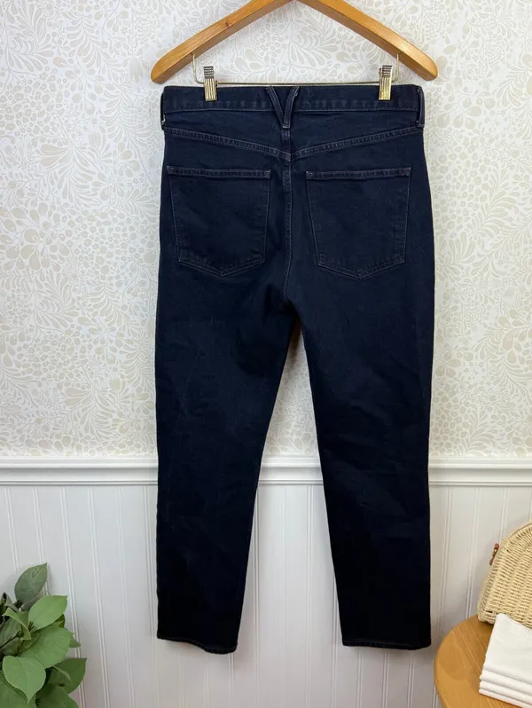 Veronica Beard Ryleigh Dark Night Slim Straight High Rise Denim Jeans - Size - 6 - Image 3