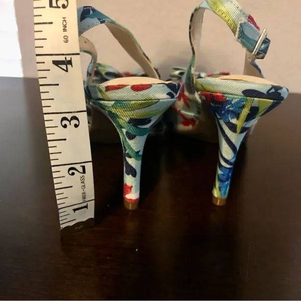 Kelly & Katie Floral Heels Open Toe with Bow Size 6 - Image 10