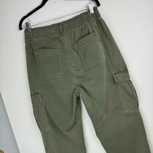 American Eagle Cargo Relaxed Mom Jogger Sz 10 Olive Army Green Cotton Blend - Image 12