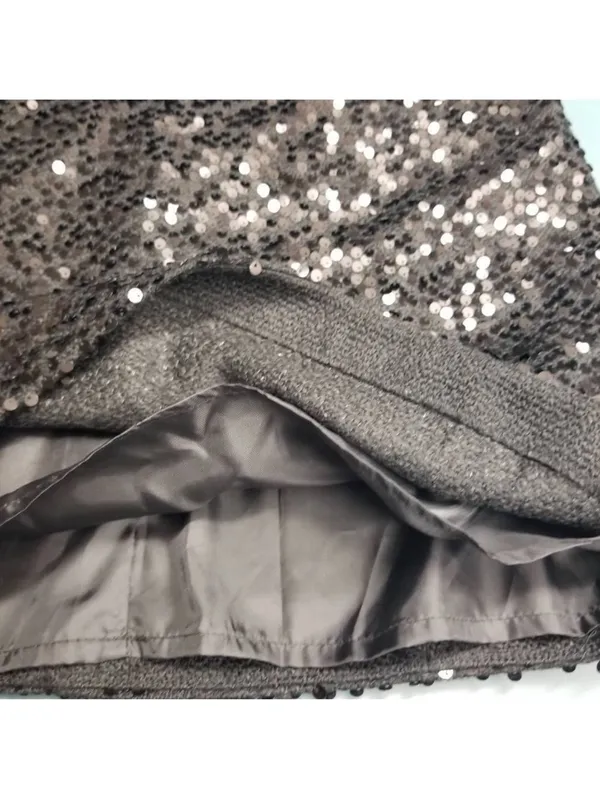 Kenar black sequin skirt 6 - Image 7