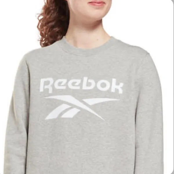 Reebok Identity Big Logo Fleece Crew Sweatshirt Sz L - Image 2