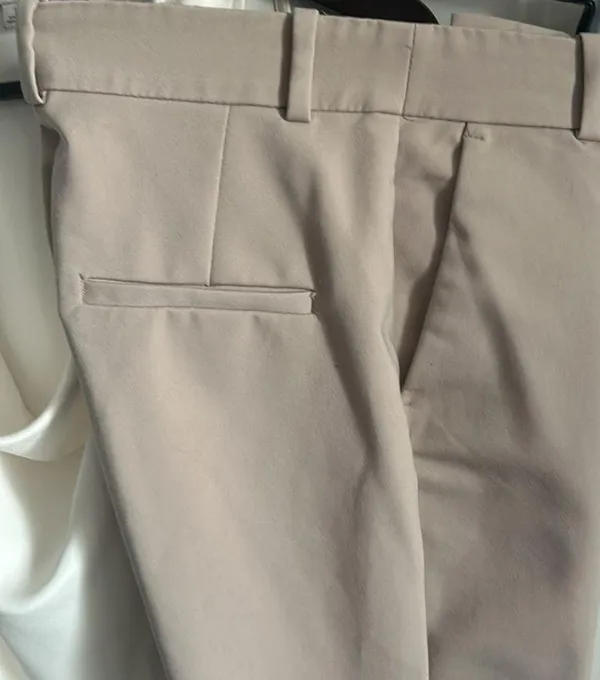 H & M Ladies All Occasion Ankle Dress Trouser Pants in Beige Color Tone - Image 2