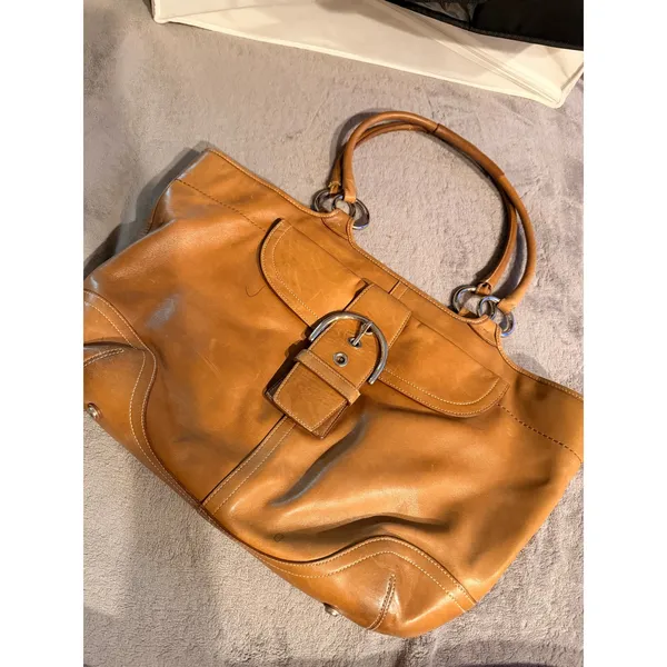 Coach Womens Tote Large Brown Leather Soho Buckle Shoulder Bag 5770 - Image 2