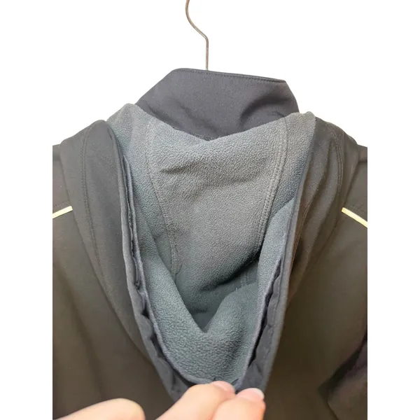 Nike Womens Softshell Hooded Jacket Black Full Zip Fleece Lined Sz M Embroidered - Image 10