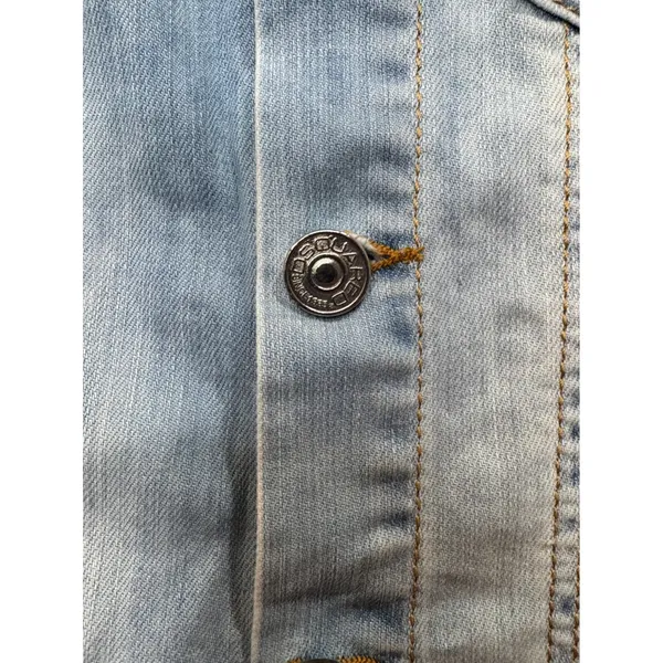 Dsquared2 Denim Sleeveless Romper Sz S Streetwear Designer Festival‎ - Image 5