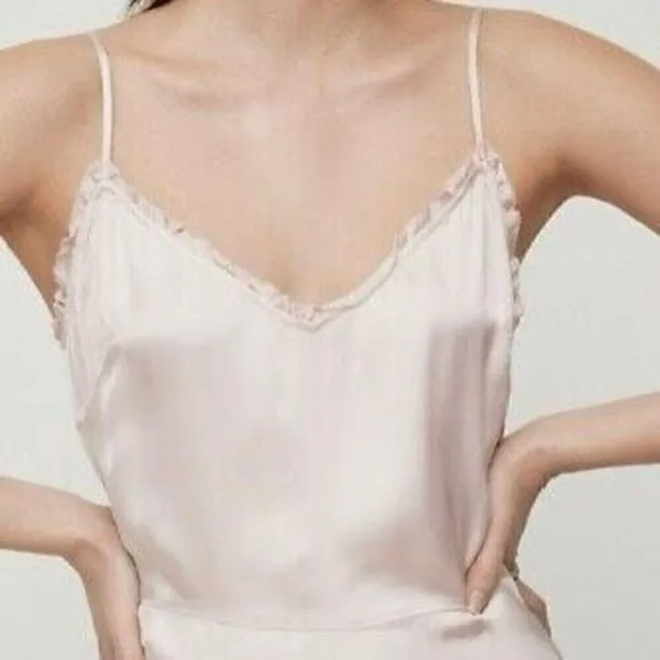 Aritzia Wilfred Millie Slip Dress Rose Quartz - Image 2