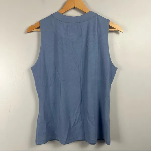The shirt by Rochelle Behrens THE SLEEVELESS BRETT SHIRT in slate blue large - Image 6