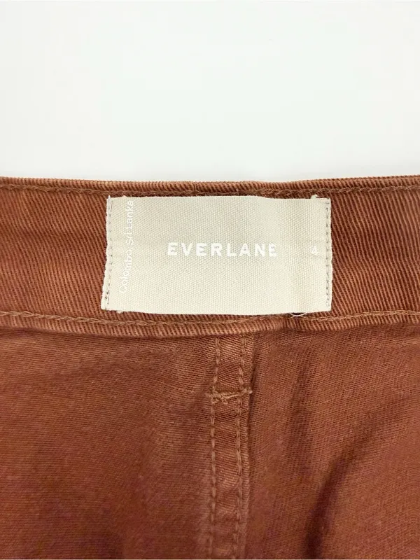 Everlane The Utility Barrel Pant Rosewood High Rise Cotton Brown - Image 15