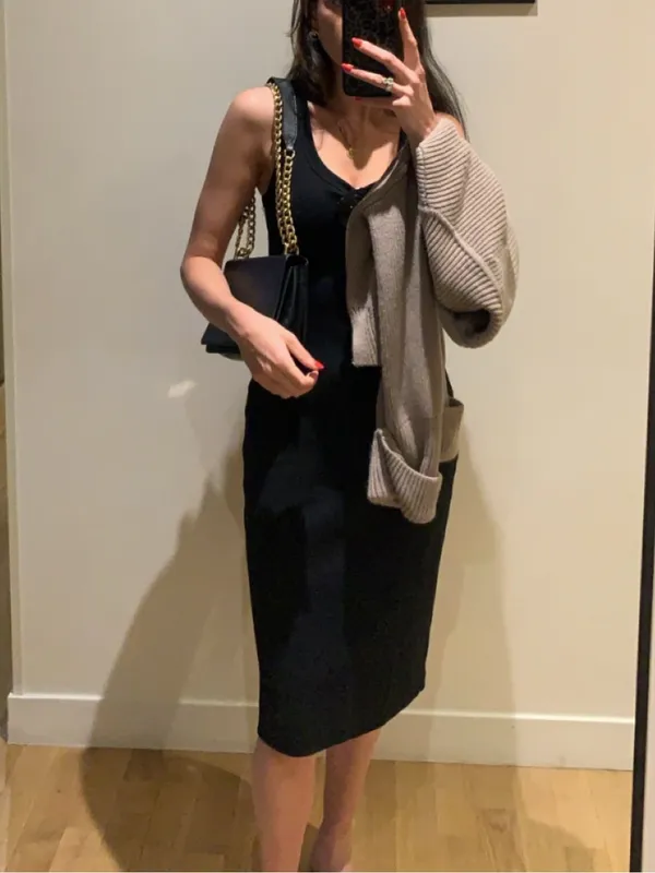 Ribbed knit midi dress - Image 2