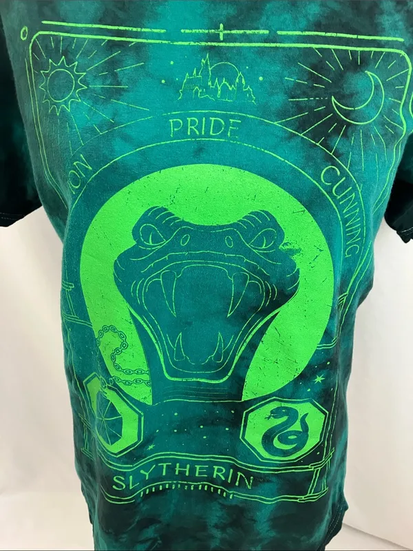 Harry Potter Teal and Black Tee Shirt Women’s Size Small - Image 2