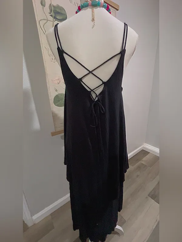 Free people beach black layered dress - Image 6