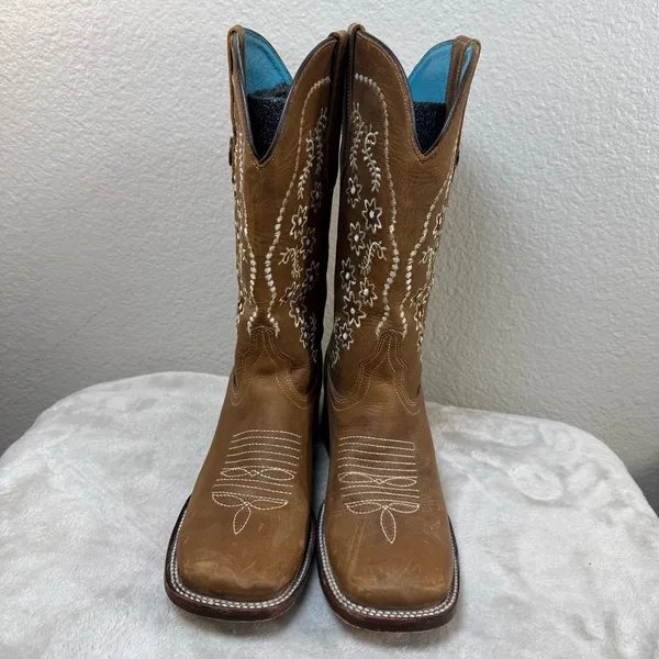 Chaparral Brown Embroidered Western Boots SZ:6.5 - Image 2