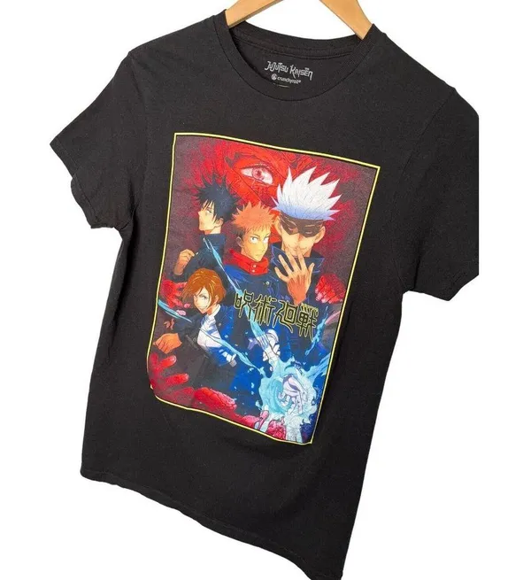 Crunchyroll Jujutsu Kaisen Key Visual Characters Unisex Tee Shirt Black S 34/36 - Image 5