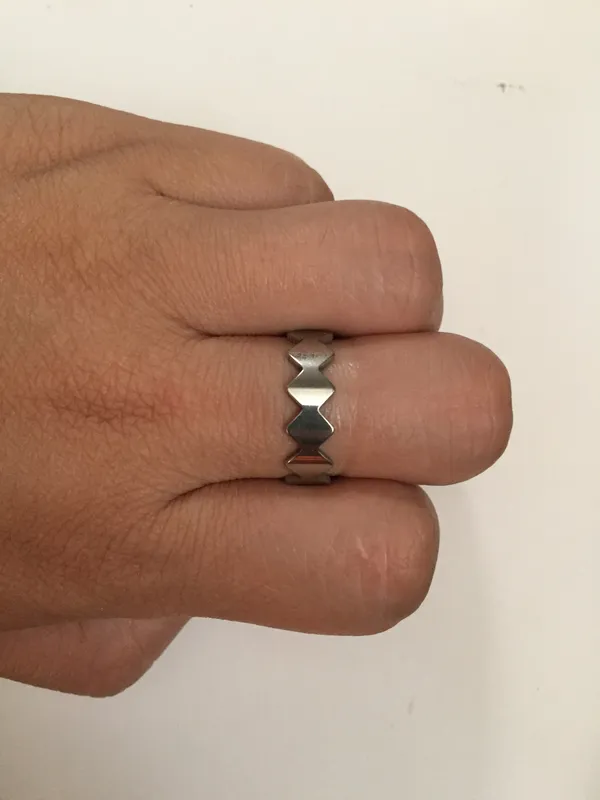 Rhombus stainless steel ring - Image 3