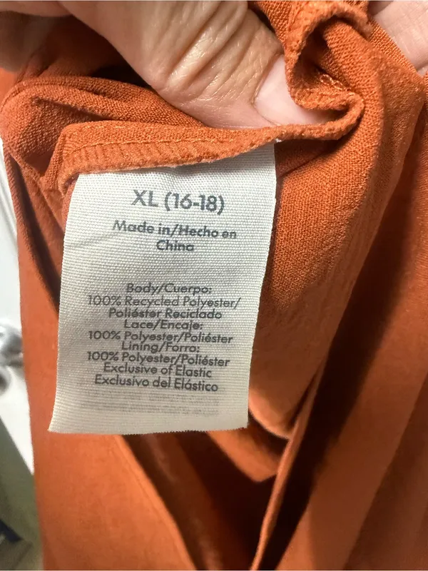 No Boundaries Rust Maxi Skirt with Smocked Waist - Image 5