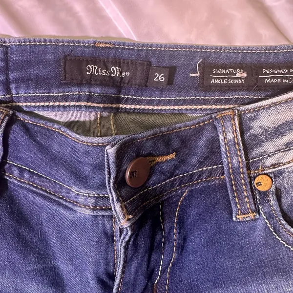 Miss Me Dark Blue Skinny Jeans - Image 3